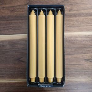 Collenette Dinner Candle 12" Natural Beeswax Root Company Premium 4 Count